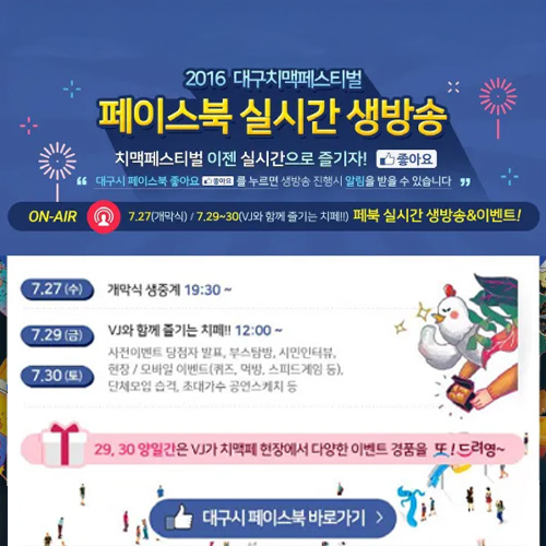 희일커뮤니케이션이 집행한 공공기관,관공서 광고1 : 대구치맥페스티벌(2016) 홍보